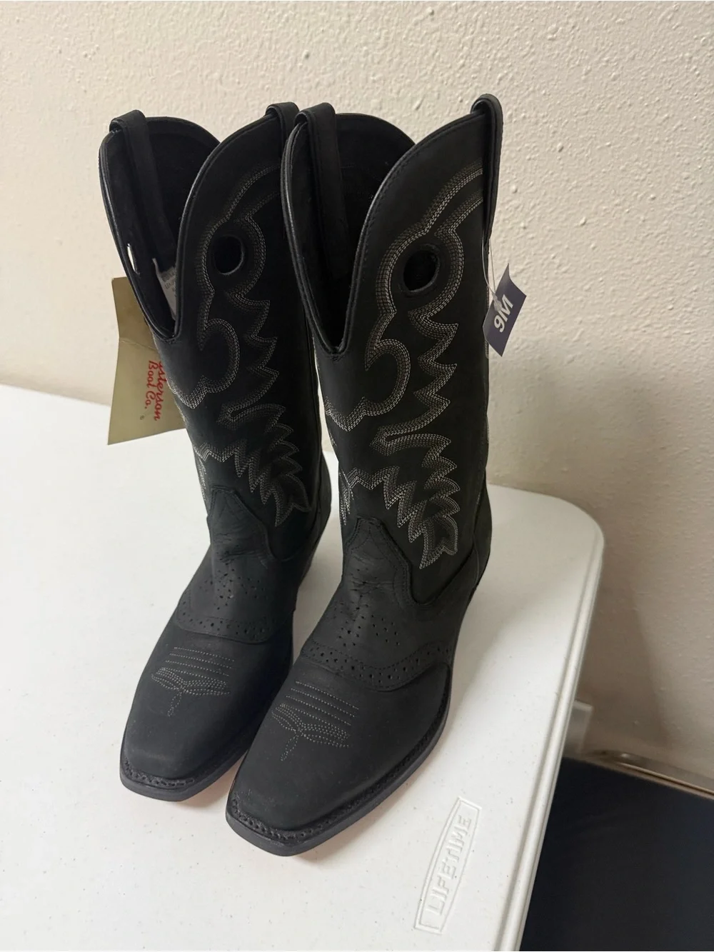 Classic Black Western Knee Booties - Black